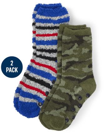 Boys Camo Cozy Socks 2 Pack The Children s Place MULTI CLR
