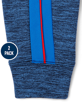 Boys Side Stripe Performance Jogger Pants 2-Pack