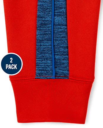 Boys Side Stripe Performance Jogger Pants 2-Pack