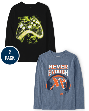 Pack de 2 camisetas con gráfico de jugador para niños