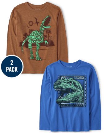 ★新春福袋2024★ Long Boys Sleeve The | MULTI - 2-Pack Tee Graphic Dino トップス