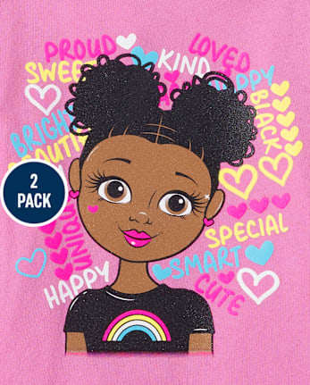 Baby And Toddler Girls Dream Girl Graphic Tee 2-Pack