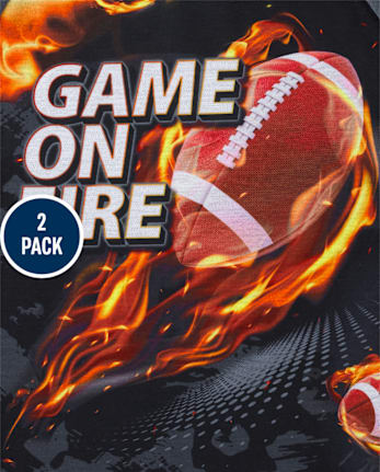 Boys Pizza Football Pajamas 2-Pack