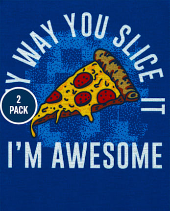 Boys Pizza Football Pajamas 2-Pack