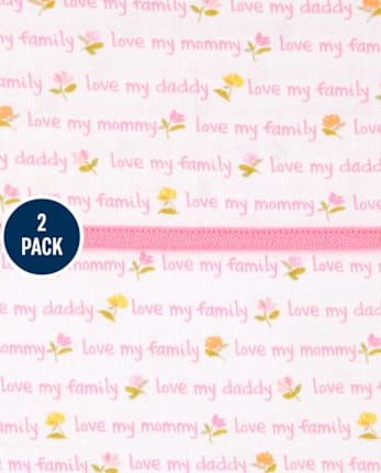 Paquete de 2 mantas envolventes florales para bebés niñas