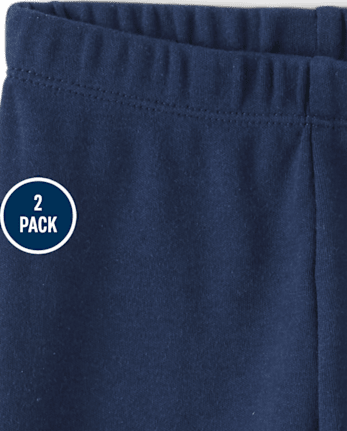 Lot de 2 pantalons rayés unisexe pour bébé