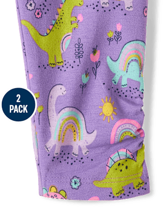 Lot de 2 pantalons à volants Dino pour bébé fille