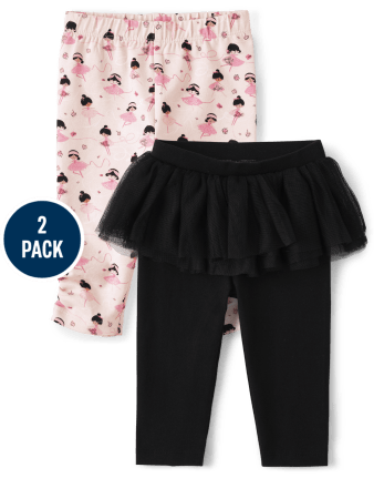 Baby Girls Ballerina Tutu Pants 2-Pack
