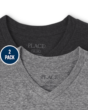 Lot de 2 hauts à col en V pour garçon