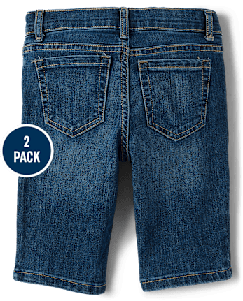 Girls Denim Skimmer Shorts 2-Pack