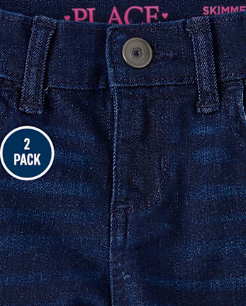 Girls Denim Skimmer Shorts 2-Pack