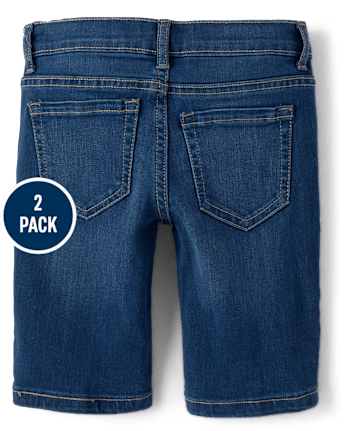 Girls Denim Skimmer Shorts 2-Pack