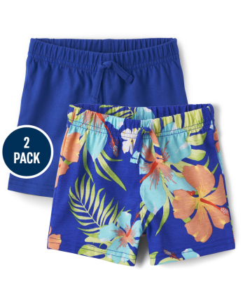 Baby Boys Tropical Pull On Shorts 2-Pack