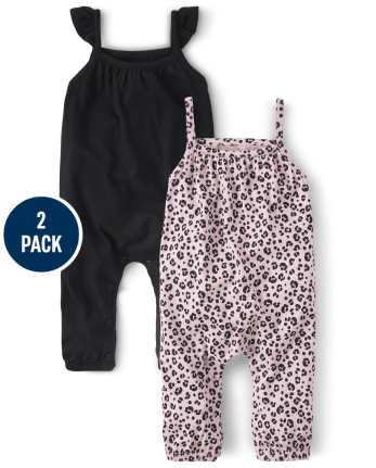 Baby Girls Leopard Romper 2-Pack