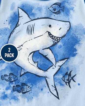 Baby And Toddler Boys Shark Tank Top 2-Pack