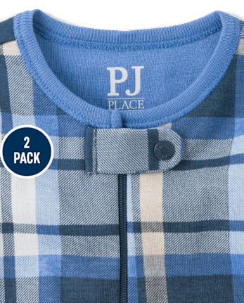 Baby And Toddler Boys Dog Snug Fit Cotton One Piece Pajamas 2-Pack