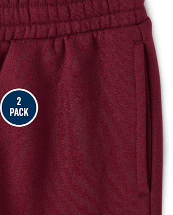 Boys Fleece Jogger Pants 2-Pack