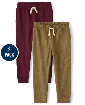 Boys Active Mix And Match Fleece Knit Jogger Pants 2-Pack | The ...