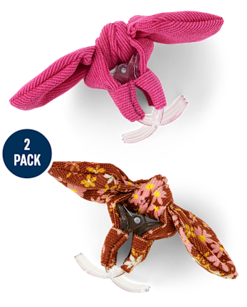 Girls Bow Claw Clip 2-Pack