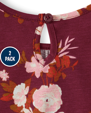 Baby Girls Floral Romper 2-Pack