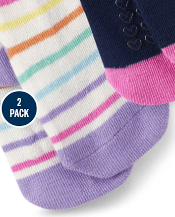 Niños pequeños Niña Mallas Rayas Arcoiris 2-Pack