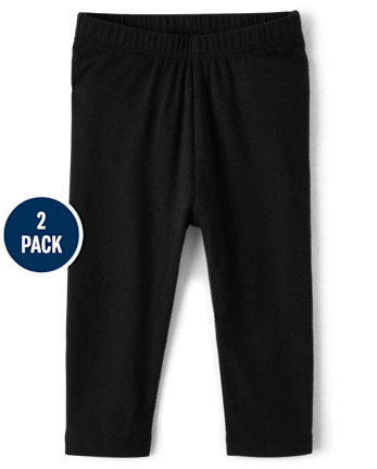 Pack de 2 leggings con volante de leopardo para bebé niña
