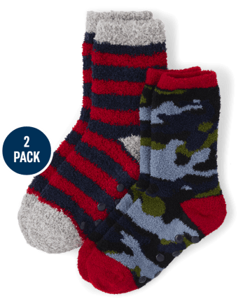 Boys Camo Cozy Socks 2-Pack | The Children's Place - MULTI CLR