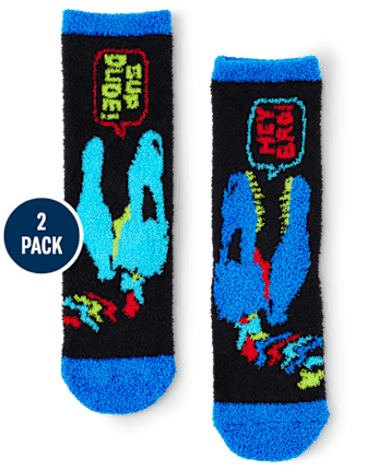 Boys Dino Cozy Socks 2-Pack