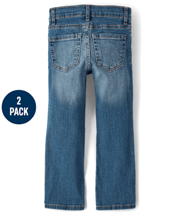 Pack de 2 vaqueros con corte bota para niña