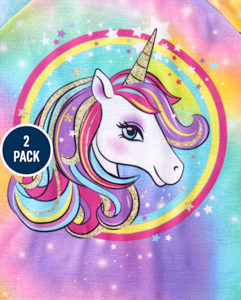 Lot de 2 pyjamas Fille Lama licorne
