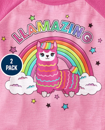 Lot de 2 pyjamas Fille Lama licorne