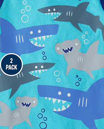 Baby And Toddler Boys Shark Tank Top 2-Pack