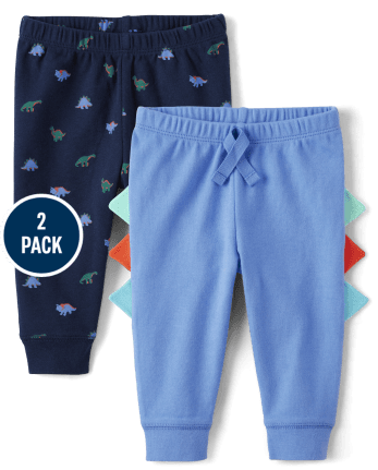 Pack de 2 pantalones Dino para bebé niño