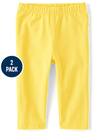 bébés filles Lemon Ruffle Leggings 2-Pack