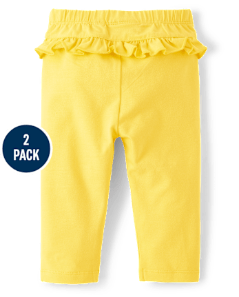 bébés filles Lemon Ruffle Leggings 2-Pack