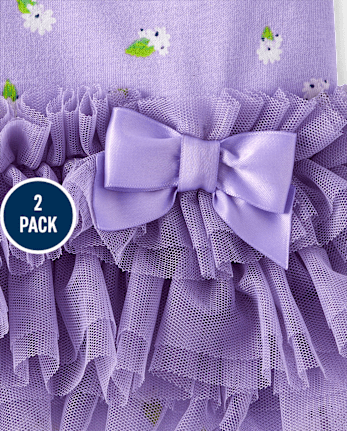 Baby Girls Little Princess Tutu Bodysuit 2-Pack