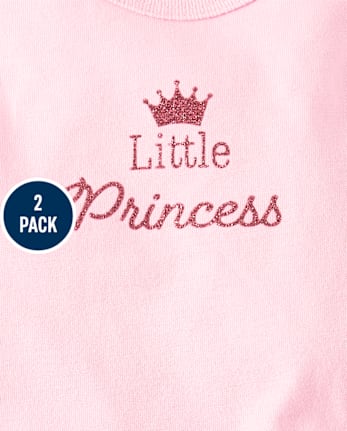 Baby Girls Little Princess Tutu Bodysuit 2-Pack