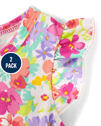 Baby Girls Floral Romper 2-Pack