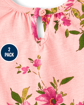 Baby Girls Floral Romper 2-Pack
