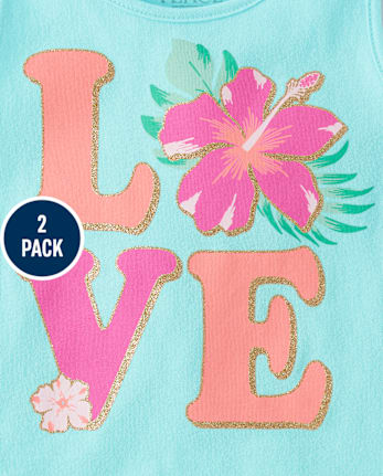 Toddler Girls Love Tank Top 2-Pack