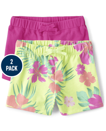 Girls Tropical Shorts 2-Pack