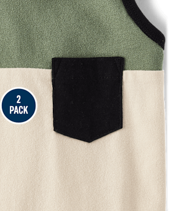 Baby And Toddler Boys Palm Tree Tank Top 2-Pack
