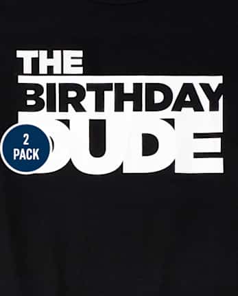 Baby And Toddler Boys Birthday Trouble Graphic Tee 2-Pack - MULTI CLR