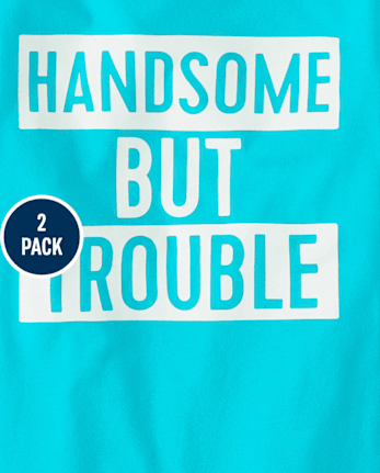Baby And Toddler Boys Birthday Trouble Graphic Tee 2-Pack - MULTI CLR