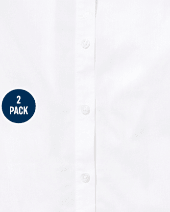 Girls Uniform Button Up Shirt 2-Pack