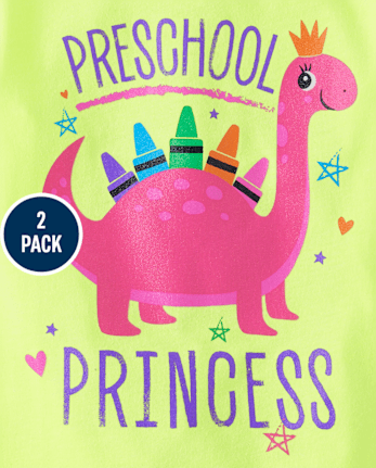 Niños pequeños Niña Animal Camisetas estampadas 2-Pack