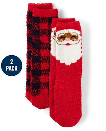 Kids Matching Family Santa Cozy Socks 2-Pack