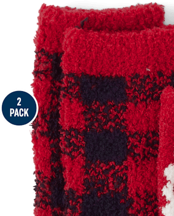 Bébé Et tout-petit Famille assorti Santa Cozy Chaussettes 2-Pack
