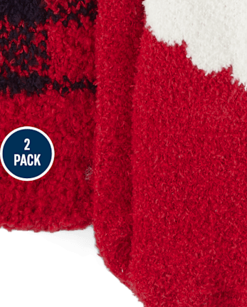 Bébé Et tout-petit Famille assorti Santa Cozy Chaussettes 2-Pack