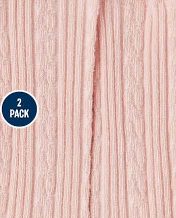 Baby And Toddler Girls Cable Knit Tights 2-Pack